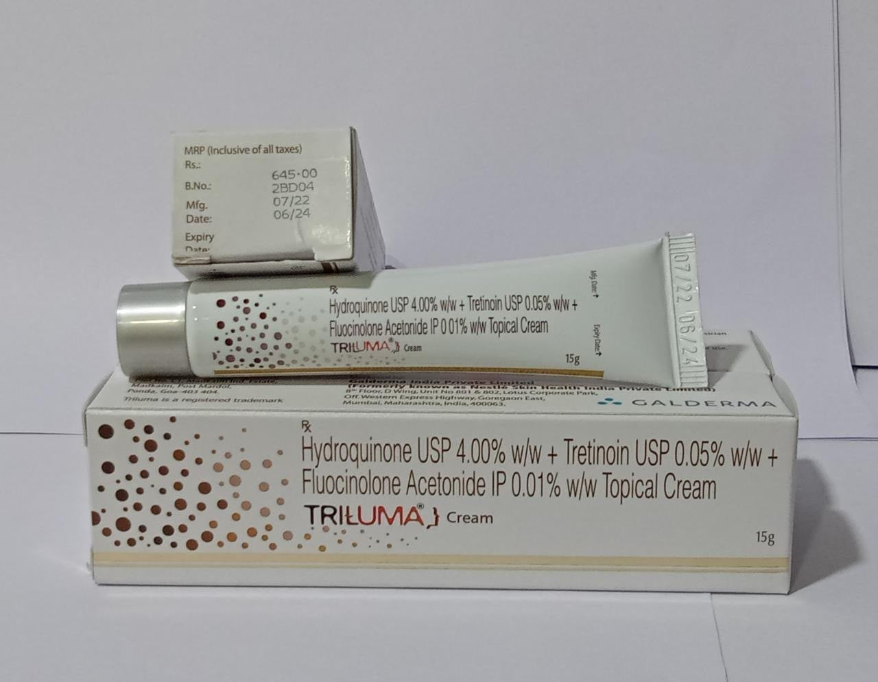 TriLuma hydroquinone + tretinoin Cream for Dark Spots on Face  – Age Spot, Sun Spot, and Melasma